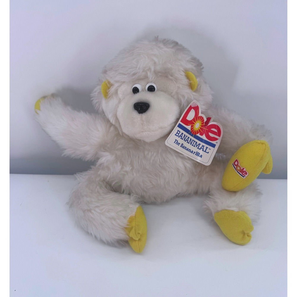 Dole Bananimal Plush Toy 1988 White Yellow The Bananarilla Vintage Advertising